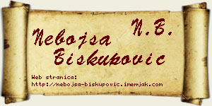 Nebojša Biskupović vizit kartica